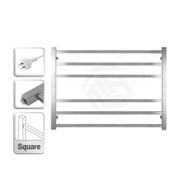 600Hx850Wx120D Square Chrome Electric Heated Towel Rack 6 Bars 600Hx850Wx120D Square Chrome Electric Heated Towel Rack 6 Bars
